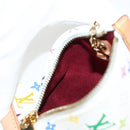LOUIS VUITTON Monogram Multicolor Berlango Münzbörse Weiß M58028 Auth 137390V-19