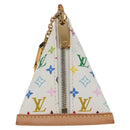 LOUIS VUITTON Monogram Multicolor Berlango Münzbörse Weiß M58028 Auth 137390V-13