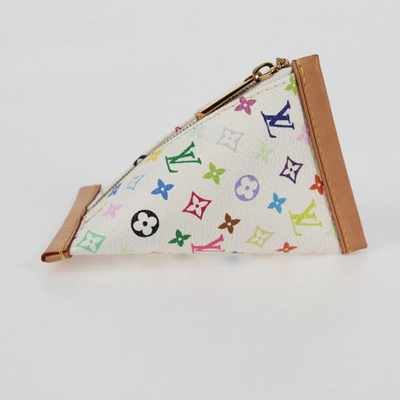 LOUIS VUITTON Monogram Multicolor Berlango Münzbörse Weiß M58028 Auth 137390V