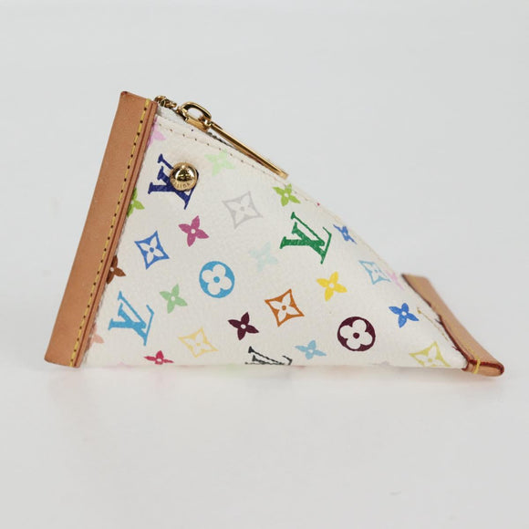 LOUIS VUITTON Monogram Multicolor Berlango Münzbörse Weiß M58028 Auth 137390V
