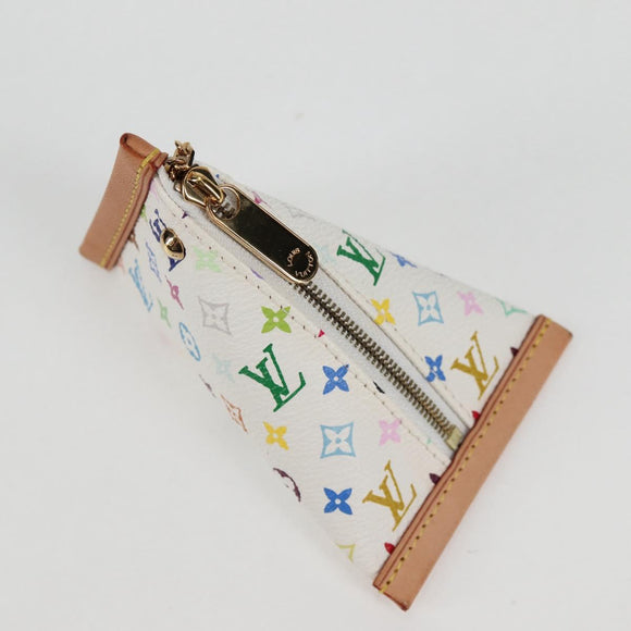 LOUIS VUITTON Monogram Multicolor Berlango Münzbörse Weiß M58028 Auth 137390V