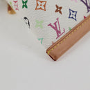 LOUIS VUITTON Monogram Multicolor Berlango Münzbörse Weiß M58028 Auth 137390V-7