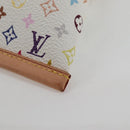 LOUIS VUITTON Monogram Multicolor Berlango Münzbörse Weiß M58028 Auth 137390V-14