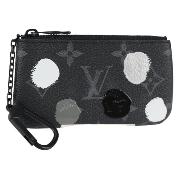 LOUIS VUITTON Eclipse Yayoi Kusama Pochette Cles Coin Purse M81929 Auth 137391M