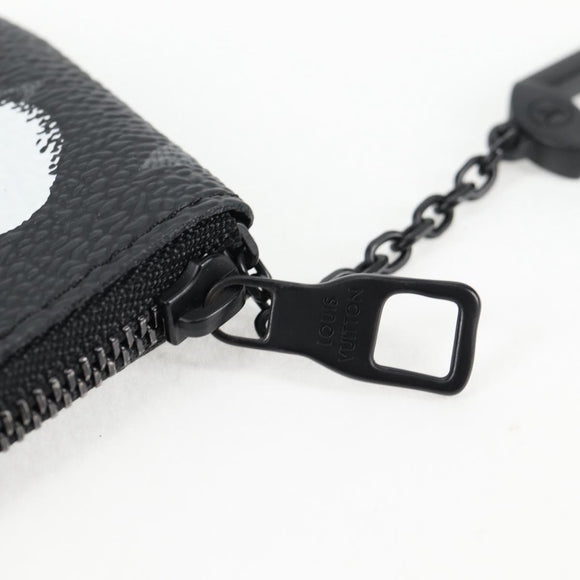 LOUIS VUITTON Eclipse Yayoi Kusama Pochette Cles Coin Purse M81929 Auth 137391M