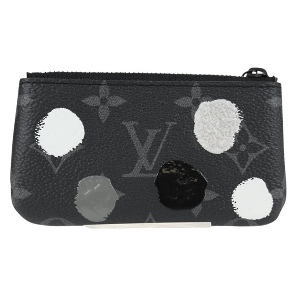LOUIS VUITTON Eclipse Yayoi Kusama Pochette Cles Coin Purse M81929 Auth 137391M