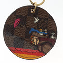 LOUIS VUITTON Damier Ebene Key Holder Illustre Charm M65138 LV Auth 137392-3