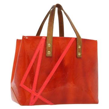 LOUIS VUITTON Monogram Vernis Fluo Reade PM Bag Pink Orange M91903 Auth 137397