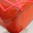 LOUIS VUITTON Monogram Vernis Fluo Reade PM Bag Pink Orange M91903 Auth 137397-14