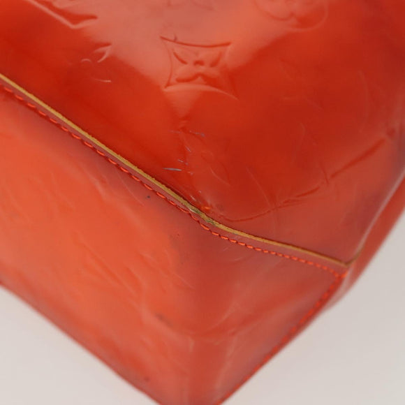 LOUIS VUITTON Monogram Vernis Fluo Reade PM Bag Pink Orange M91903 Auth 137397