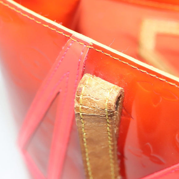 LOUIS VUITTON Monogram Vernis Fluo Reade PM Tasche Pink Orange M91903 Auth 137397