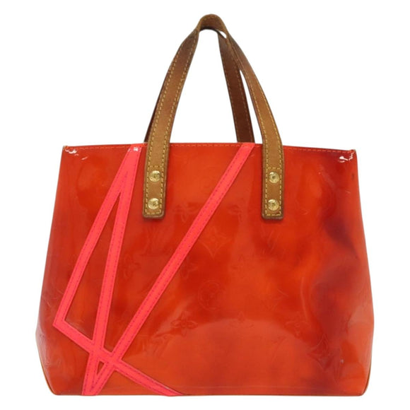 LOUIS VUITTON Monogram Vernis Fluo Reade PM Tasche Pink Orange M91903 Auth 137397