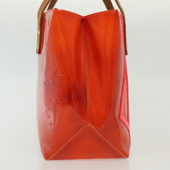 LOUIS VUITTON Monogram Vernis Fluo Reade PM Bag Pink Orange M91903 Auth 137397