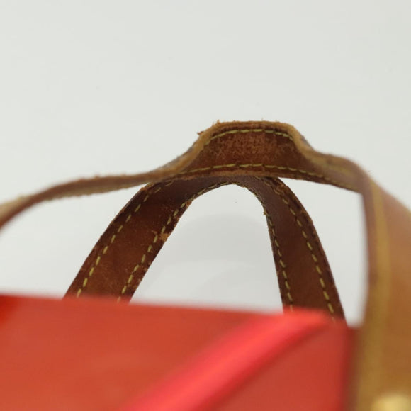 LOUIS VUITTON Monogram Vernis Fluo Reade PM Bag Pink Orange M91903 Auth 137397