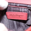 Salvatore Ferragamo Gancini Hand Bag Enamel 2way Orange Gold Auth 137418-20