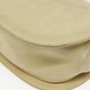 Salvatore Ferragamo Gancini Shoulder Bag Suede Beige Gold Auth 137419-17