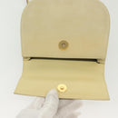 Salvatore Ferragamo Gancini Shoulder Bag Suede Beige Gold Auth 137419-10