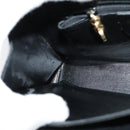 Salvatore Ferragamo Gancini Hand Bag Leather 2way Black Gold Auth 137421-21