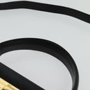 Salvatore Ferragamo Gancini Hand Bag Leather 2way Black Gold Auth 137421-14