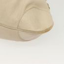 Salvatore Ferragamo Gancini Tote Bag Leather Beige Silver Auth 137424-11