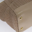 Salvatore Ferragamo Gancini Hand Bag Leather 2way Pink Gold Auth 137425-17