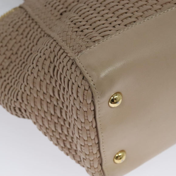 Salvatore Ferragamo Gancini Hand Bag Leather 2way Pink Gold Auth 137425