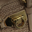 Salvatore Ferragamo Gancini Hand Bag Leather 2way Pink Gold Auth 137425-18