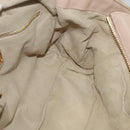 Salvatore Ferragamo Gancini Hand Bag Leather 2way Pink Gold Auth 137425-20