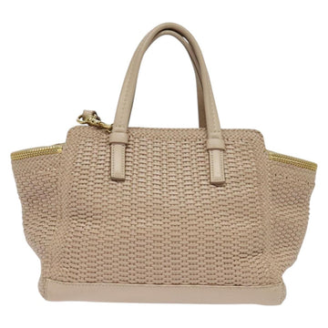 Salvatore Ferragamo Gancini Hand Bag Leather 2way Pink Gold Auth 137425 - 0