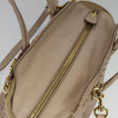 Salvatore Ferragamo Gancini Hand Bag Leather 2way Pink Gold Auth 137425-6