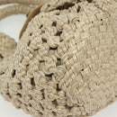 Salvatore Ferragamo Gancini Hand Bag Leather Champagne Gold Auth 137426-10