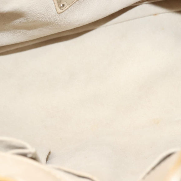 Salvatore Ferragamo Gancini Hand Bag Leather Champagne Gold Auth 137426