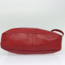 GUCCI Bamboo Hand Bag Leather 2way Red Gold 282315 Auth 137429-11