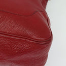 GUCCI Bamboo Hand Bag Leather 2way Red Gold 282315 Auth 137429-13