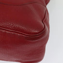 GUCCI Bamboo Hand Bag Leather 2way Red Gold 282315 Auth 137429-15