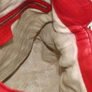 GUCCI Bamboo Hand Bag Leather 2way Red Gold 282315 Auth 137429-18