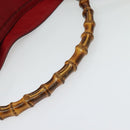 GUCCI Bamboo Hand Bag Leather 2way Red Gold 282315 Auth 137429-7