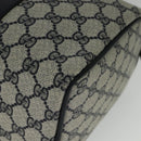 GUCCI GG Supreme Sherry Line Boston Bag PVC Navy Gold 24 012 3842 Auth 137431-15