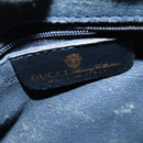 GUCCI GG Supreme Sherry Line Boston Bag PVC Navy Gold 24 012 3842 Auth 137431-19