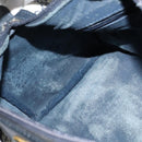 GUCCI GG Supreme Sherry Line Boston Bag PVC Navy Gold 24 012 3842 Auth 137431-21