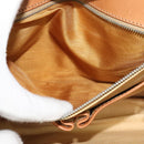 CELINE Macadam Canvas Shoulder Bag PVC Leather Brown Gold Auth 137434-21