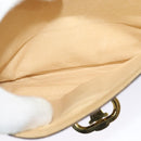 CELINE Macadam Canvas Shoulder Bag PVC Leather Brown Gold Auth 137434-22