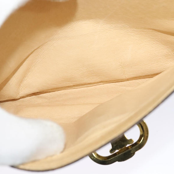 CELINE Macadam Canvas Shoulder Bag PVC Leather Brown Gold Auth 137434