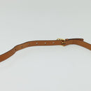 CELINE Macadam Canvas Shoulder Bag PVC Leather Brown Gold Auth 137434-8