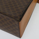 CELINE Macadam Canvas Hand Bag PVC Leather Brown Gold Auth 137435-17