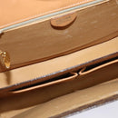 CELINE Macadam Canvas Hand Bag PVC Leather Brown Gold Auth 137435-11