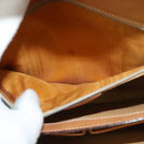 CELINE Macadam Canvas Hand Bag PVC Leather Brown Gold Auth 137435-21