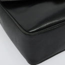 CELINE Shoulder Bag Leather Black Gold Auth 137436-8