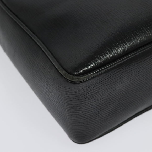 CELINE Shoulder Bag Leather Black Gold Auth 137436