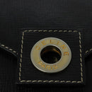 CELINE Shoulder Bag Leather Black Gold Auth 137436-18